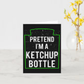 Doe alsof ik een ketchupfles kostuum grappige Hall Kaart (Gele Bloem)