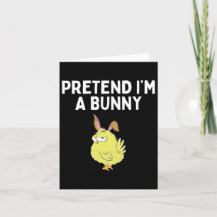 Doe alsof ik een konijn ben Shirt Bunny Kostuum Gr Kaart