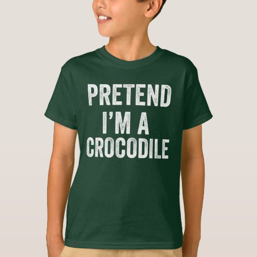 Doe alsof ik een krokodil ben grappig Halloween ko T-shirt (Voorkant)