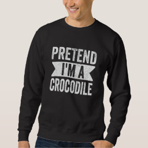 Doe alsof ik een krokodilkostuum lui Halloween ben Trui
