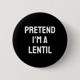 Doe alsof ik een linzen kostuum feestje leuk Hallo Ronde Button 5,7 Cm
