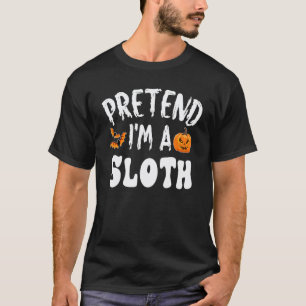 Doe alsof ik een luiaard ben Halloween kostuum man T-shirt