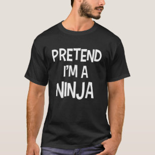 Doe alsof ik een Ninja Funny Lazy Halloween Simple T-shirt