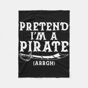 Doe alsof ik een piraat argh halloween kostuum par fleece deken