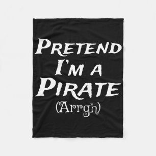 Doe alsof ik een piratenpartij kostuum Halloween b Fleece Deken
