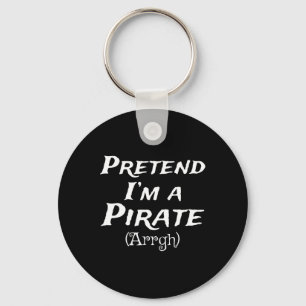 Doe alsof ik een piratenpartij kostuum Halloween b Sleutelhanger