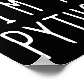 Doe alsof ik een Python kostuum ben Halloween Funn Poster (Hoek)