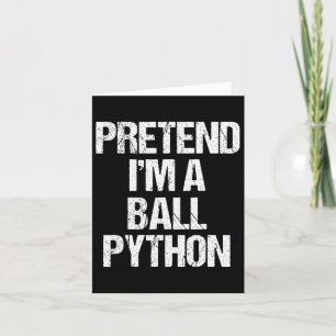 Doe alsof ik een Python kostuum grappig Halloween Kaart
