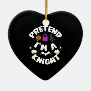 Doe alsof ik een ridder ben Grappig Halloween Kost Keramisch Ornament