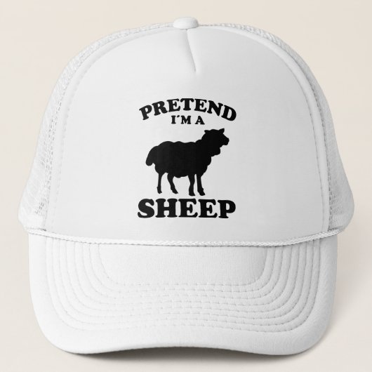Doe alsof ik een schaap ben... trucker pet (Voorkant)