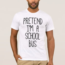 Doe alsof ik een schoolbus ben Grappig Halloween T-shirt
