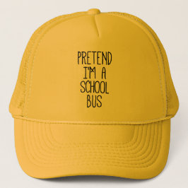 Doe alsof ik een schoolbus ben Grappig Halloween Trucker Pet