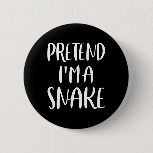 Doe alsof ik een slangenlui Halloweenkostuum ben Ronde Button 5,7 Cm
