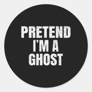 Doe alsof ik een spook ben Lazy Easy Halloween Fam Ronde Sticker