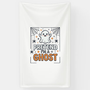 Doe alsof ik een spook ben Schattig Halloween Spandoek