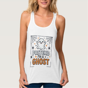 Doe alsof ik een spook ben Schattig Halloween Tanktop