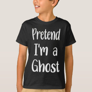 Doe alsof ik een spookkostuum ben Halloween Lazy E T-shirt