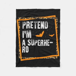 Doe alsof ik een superheld ben Easy Lazy Halloween Fleece Deken