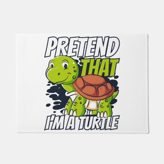 Doe alsof ik een Turtle Red-Eared Slider Lover ben Deurmat (Voorkant)