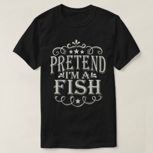 Doe alsof ik een vismakkelijk lui Halloween kostuu T-shirt