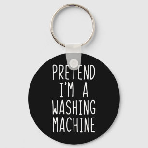Doe alsof ik een wasmachine kostuum halloween ben sleutelhanger
