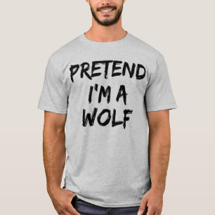 Doe alsof ik een wolf ben Halloween grappig is T-shirt