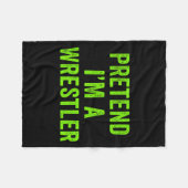 Doe alsof ik een worstelaar ben Lazy Funny Hallowe Fleece Deken (Voorkant (Horizontaal))