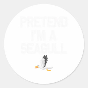 Doe alsof ik een zeemeeuw Halloween kostuums Ronde Sticker