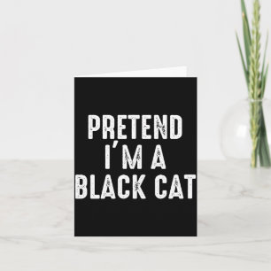 Doe alsof ik een zwarte kat kostuum Halloween makk Kaart