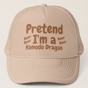 Doe alsof ik komodovaraan Halloween kostuum bruin Trucker Pet