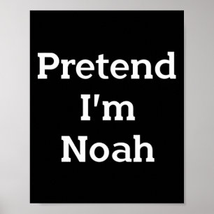 Doe alsof ik Noah Kostuum Bijbel Grappig Halloween Poster