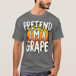 Doe alsof in een druif Halloween koppels kostuum H T-shirt