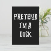 Doe alsof in een eend Halloween kostuum koppels Feestdagenkaart (Staand voorkant)