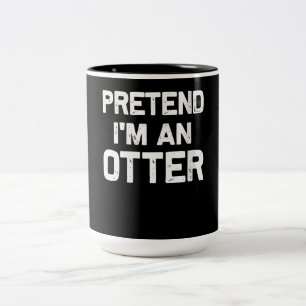 Doe alsof in een otter  Grappig geschenken idee Tweekleurige Koffiemok