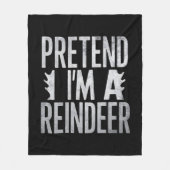 Doe alsof in een rendier kerstkostuum fleece deken (Voorkant)