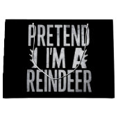 Doe alsof in een rendier kerstkostuum groot cadeauzakje (Voorkant)