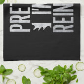 Doe alsof in een rendier kerstkostuum theedoek (Gevouwen)