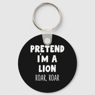 Doe alsof Leeuw Brul Halloween Kostuum Grappig Sleutelhanger
