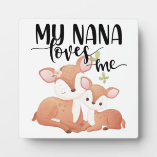Doe and Fawn My Nana Loves me Fotoplaat