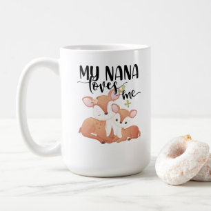 Doe and Fawn My Nana Loves me Koffiemok