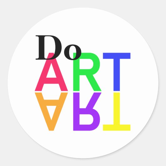 DOE "ART" RONDE STICKER (Voorkant)