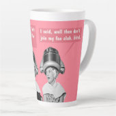 Doe dan niet mee aan mijn ventilatorclub. latte mok (Rechterhoek)