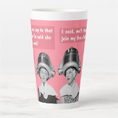 Doe dan niet mee aan mijn ventilatorclub. latte mok (Voorkant)