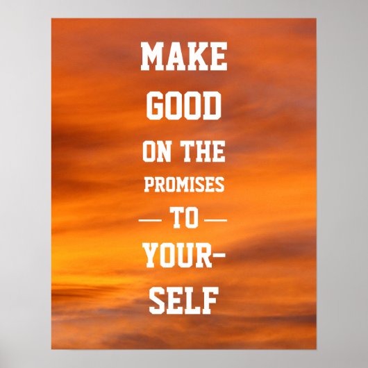 Doe de beloften aan jezelf goed poster (Voorkant)