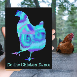 Doe de Chicken Dance Funny Colorful Animal Art Briefkaart
