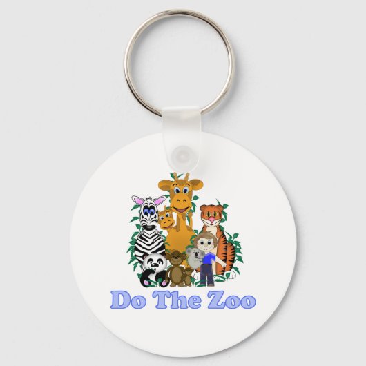 Doe de dierentuin sleutelhanger (Voorkant)