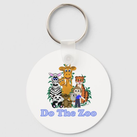 Doe de dierentuin sleutelhanger (Voorkant)