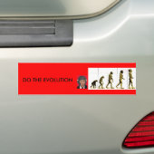 DOE DE EVOLUTIE BUMPERSTICKER (Op auto)
