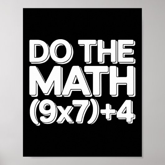 Doe de Math 67 Grappige Zes Zeven Meme Poster (Voorkant)