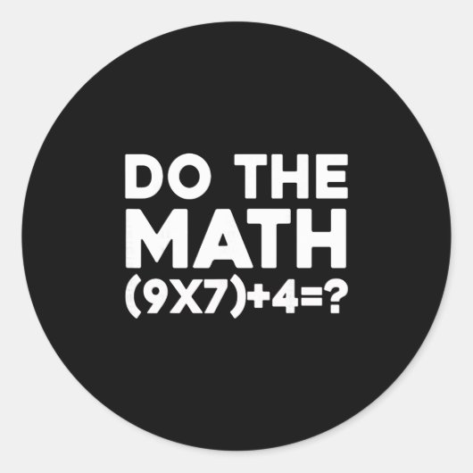 Doe de Math 67 Meme 1 Ronde Sticker (Voorkant)
